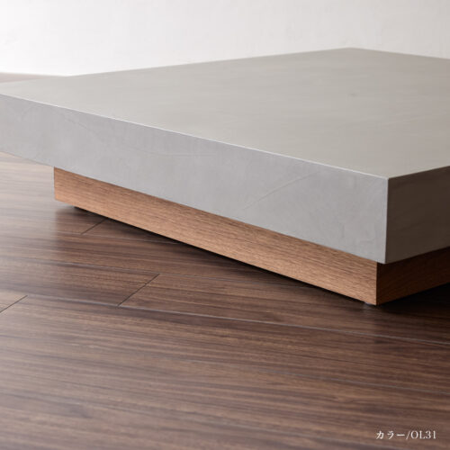 ［受注製作］OLTREMATERIA センターテーブル（WOODEN LEGS）W900〜1,200mm×D900〜1,200mm　選べる30色